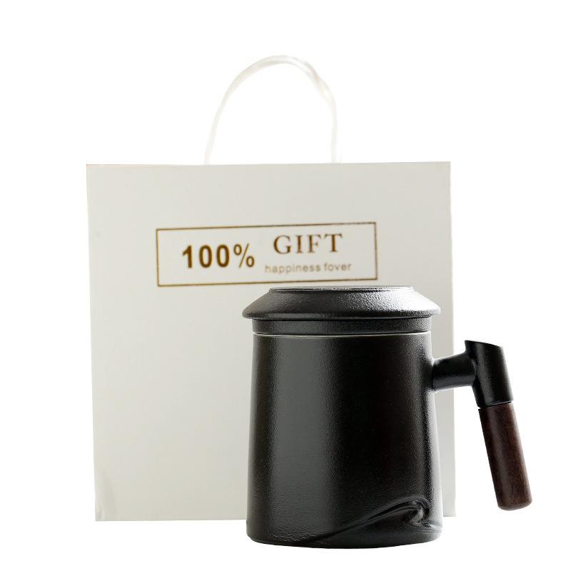 Ceramic Mug, Tea Separation, Tea Cup With Lid Filter, Office Home Large-Capacity Cup Gift