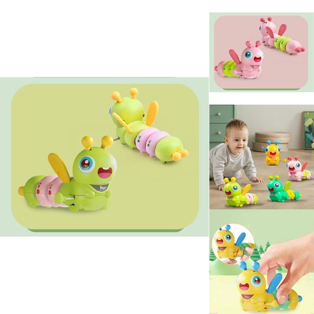 Colorful Baby Bee Winding Toy For Infants With Fun Stretching Caterpillar Design