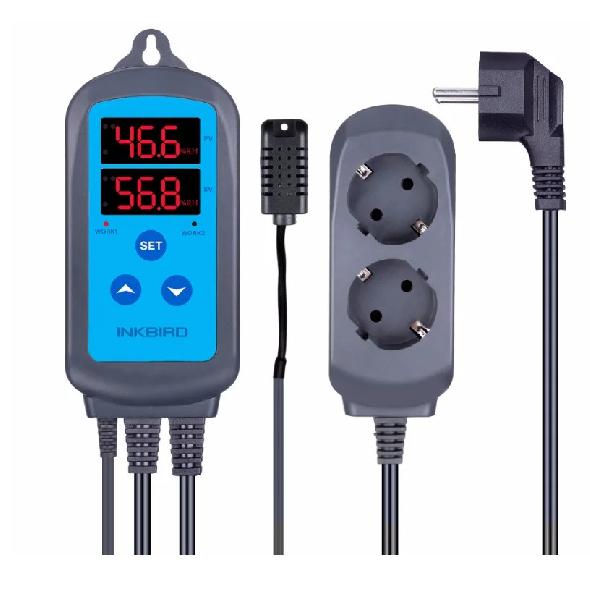 

INKBIRD IHC-200 & 200 EU Socket&Plug WiFi Digital Dural Stage Dehumidifying Humidity Controller Humidifaction Humidifier Control IHC-200