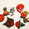 1 Stück Halloween-Girlande Banner, Vintage Kürbis, Schwarze Katze, Skelett & Totenkopf Formen, Wandbehang Dekoration für Hausparty & Kamin