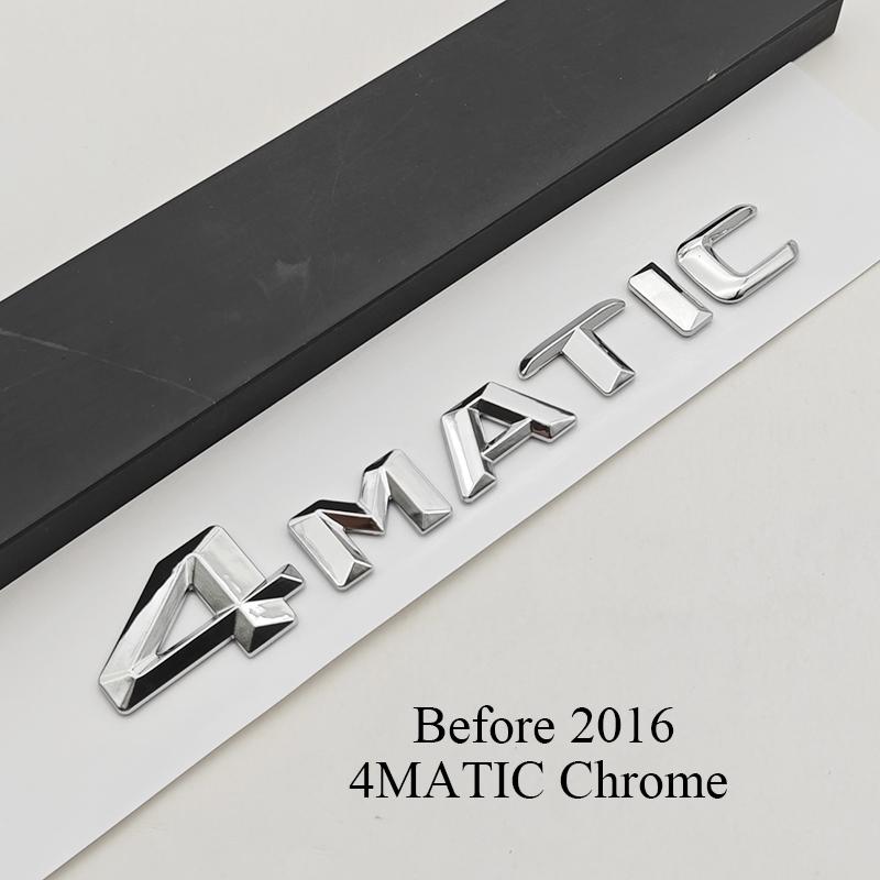 3D ABS Chrome Black Car Letters Logo 4MATIC Emblem Sticker Nameplate Rear Trunk Badge For Mercedes Benz 4MAITC Acciessories