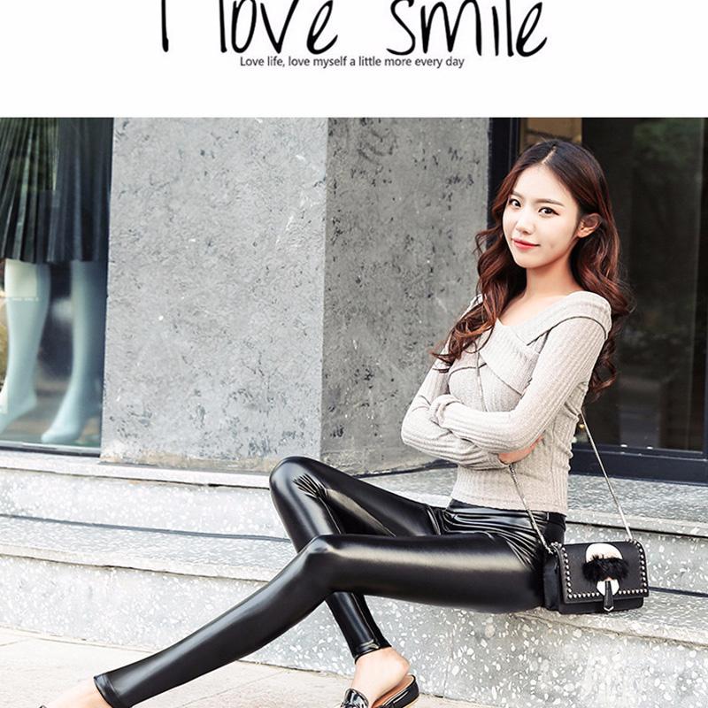 Lederhose, verdickt, große Größe, hohe Taille, PU-Leder-Leggings, plus Samt, hohe Taille, warme Hose, S~3XL