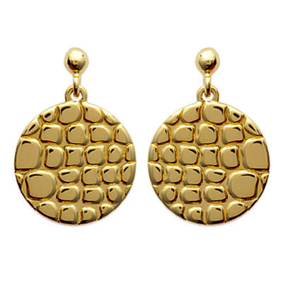 [L0466] - Brincos 'Cléopatra' banhados a ouro - 15 mm