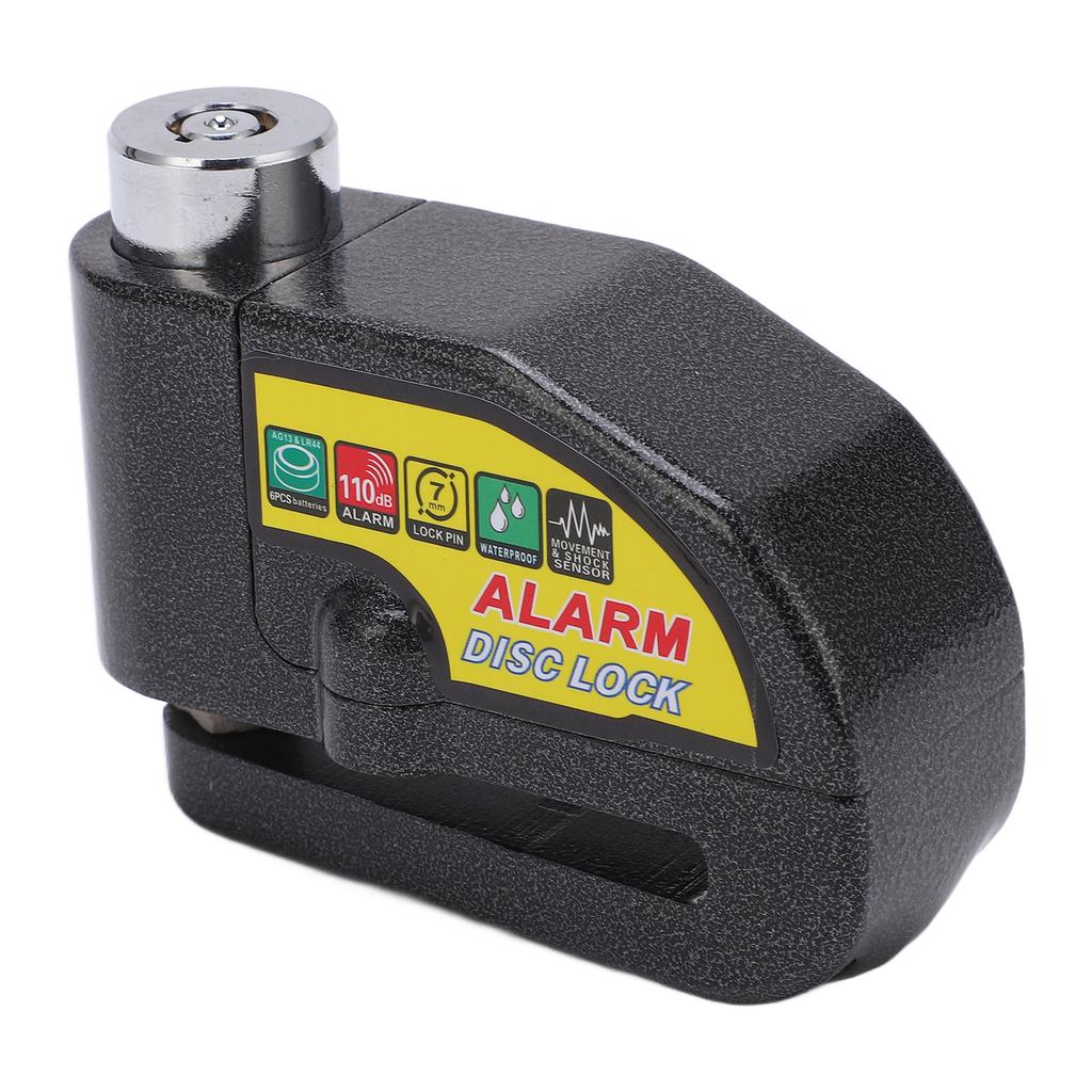 Bike Disc Brake Lock Anti Theft Electric Motorcycle Alarm Disc Lock with 110dB Alarm Sound for Motorbike Bike Scooter