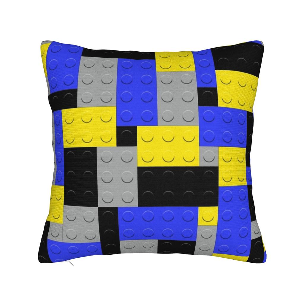 Rainbow Building Blocks Pattern Pillow Cover Soft Cushion Cover Morden Pillow Case For Living Room Bed Chair