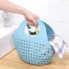Home Handheld Basket For Bathing Vegetables And Fruits Storage Hollow Out Washbasin Storage Basket