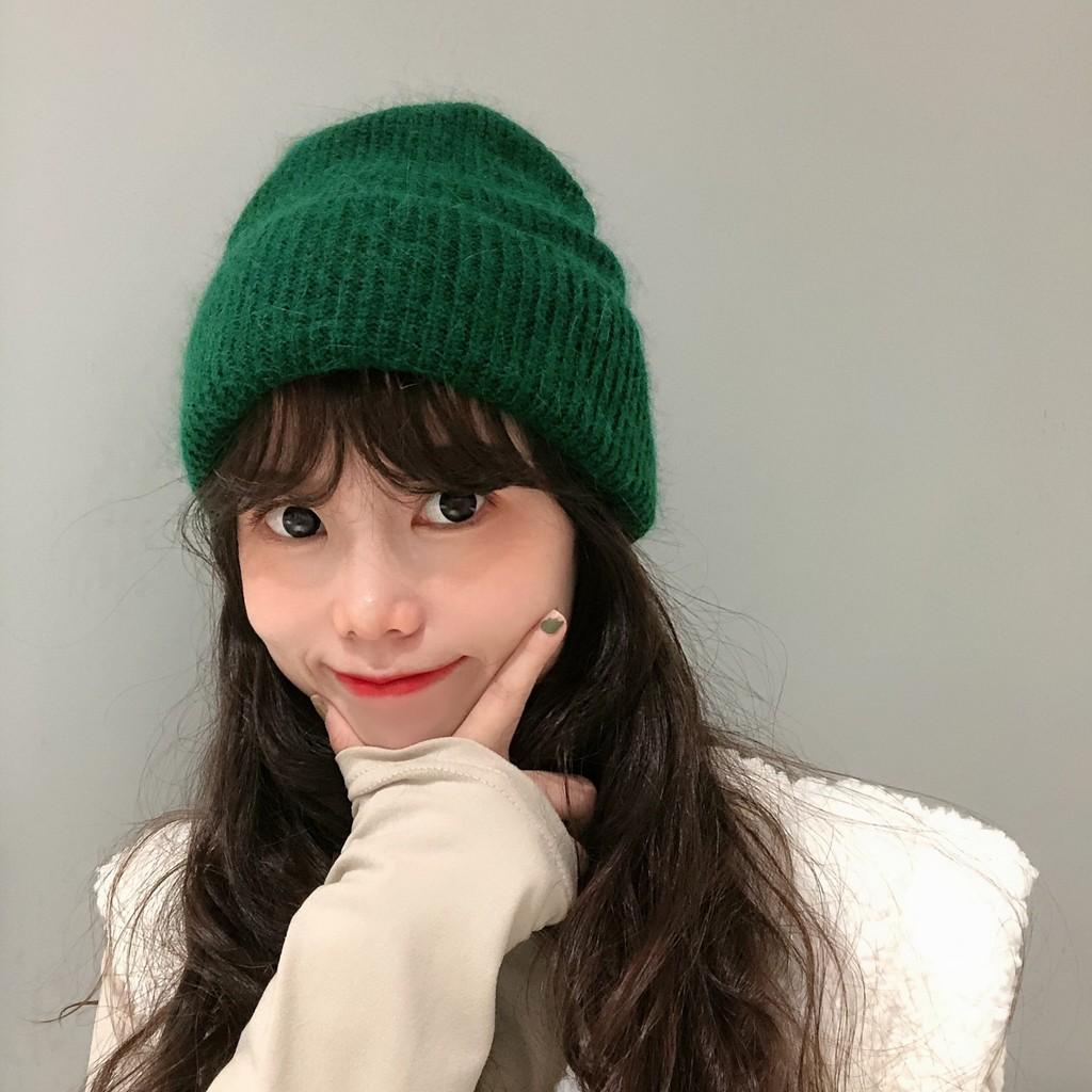 

Soft Rabbit Hair Blend Knit Hat For Women Sweet And Versatile For Seasons All Style J