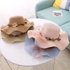 Summer Wide Brim Sun Hat For Women With Breathable Paper Material And Flower Design For Beach And Outdoor Travel