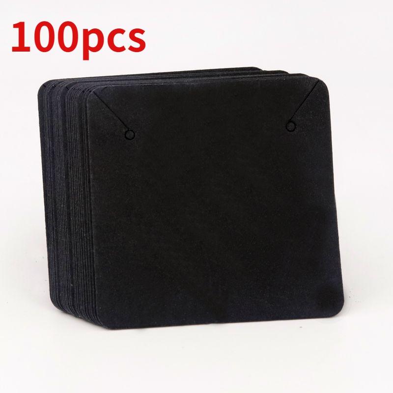 100Pcs/Lot 5*5cm Square Blank Jewelry Necklace Earring Card Label Tags Handmade DIY Accessories