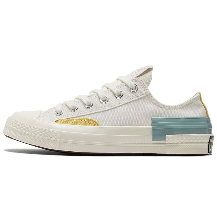 

Converse 1970-е Chuck Taylor All Star Модные низкие парусиновые кеды Женские кроссовки Молочно-белые Синие 572445C 36.5