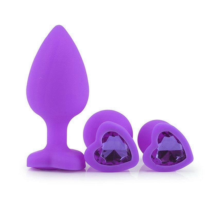 Heart-Shaped Silicone Anal Plug – Adult Erotic Toy & Dilator