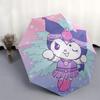 1pc Kuromi Dance Durable Cartoon Folding Umbrella, Portable 3-Fold Compact Umbrella for Men and Women, Suitable for Travel or Daily Use.V048