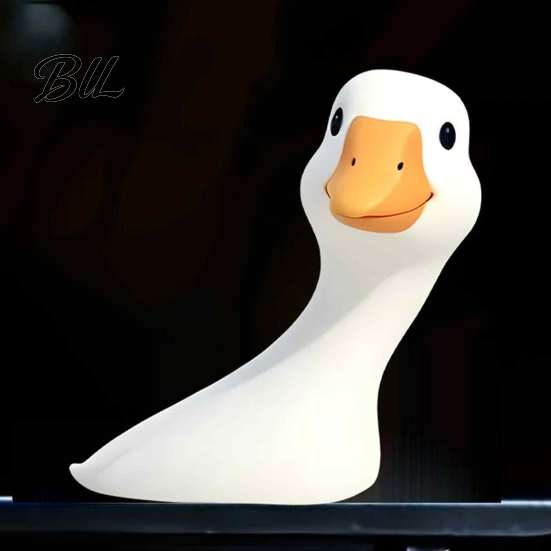 Lively Home Decoration Cartoon Big White Goose Static Sticker, Removable PVC Decorative Frosted Glass Privacy Film Decal, Creative Reusable Window for