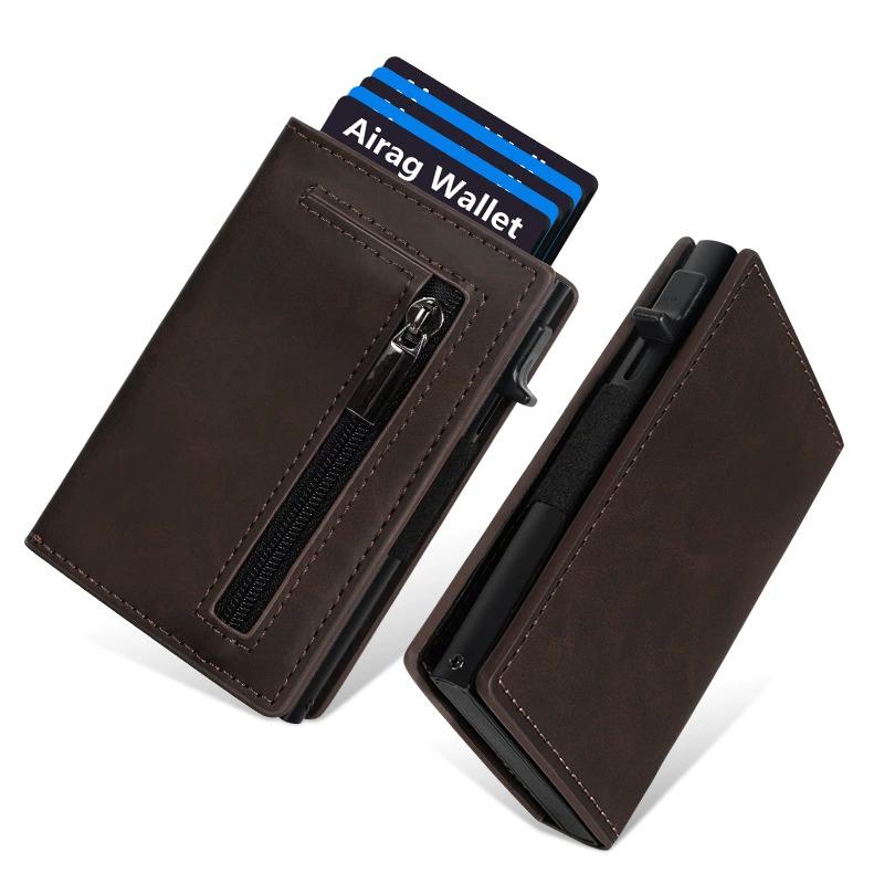Men Wallet Money Bag Carbon Fiber Rfid Credit Card Holder Luxury Minimalistic Slim Thin Wallet Black Clutch Purse Male