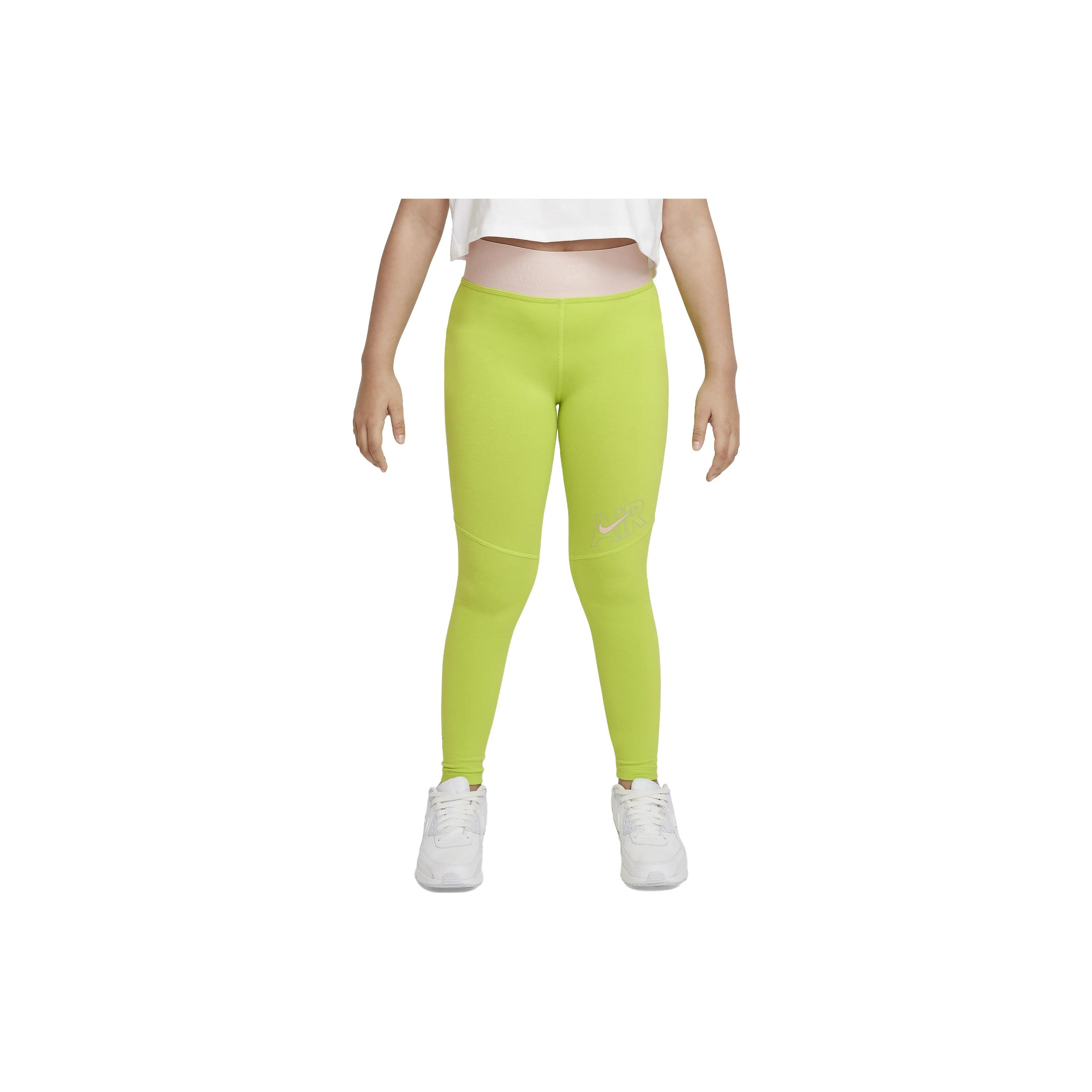 

Nike Air Essentials Letter Print Color Block Casual Slim Fit Knitted Sports Pants Kids bottoms Atomic-Green DM8369-321 M