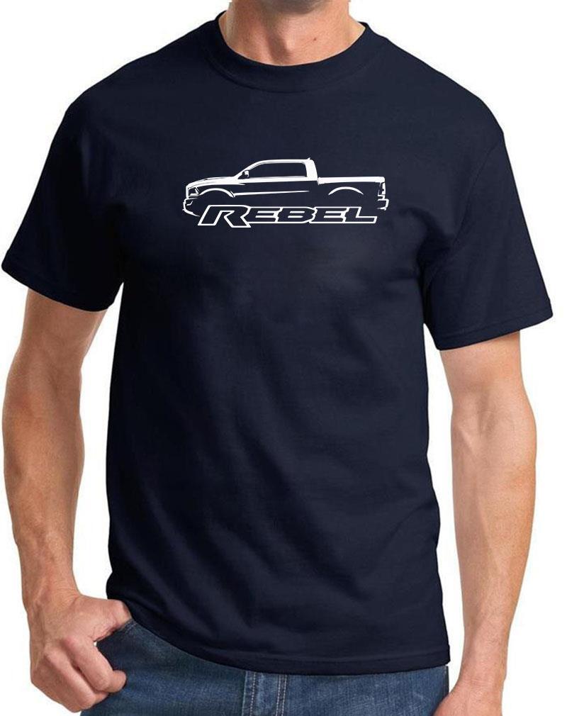 Ram Rebel Pickup Truck Classic Outline Design Tshirt NEW COLORS S разноцветный