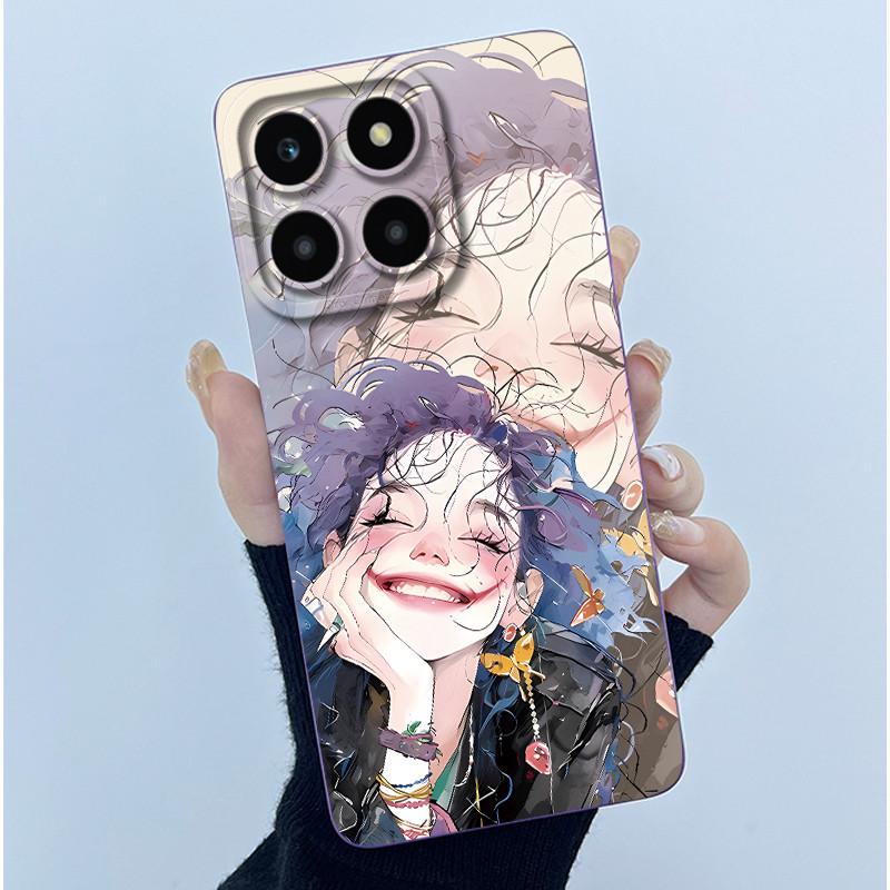 For Honor X6a X6b X6c X6 X6s Case Simplicity flower Soft Silicone Cover For HonorX6a X 6B X6 b Shell Lens Protective Phone Funda