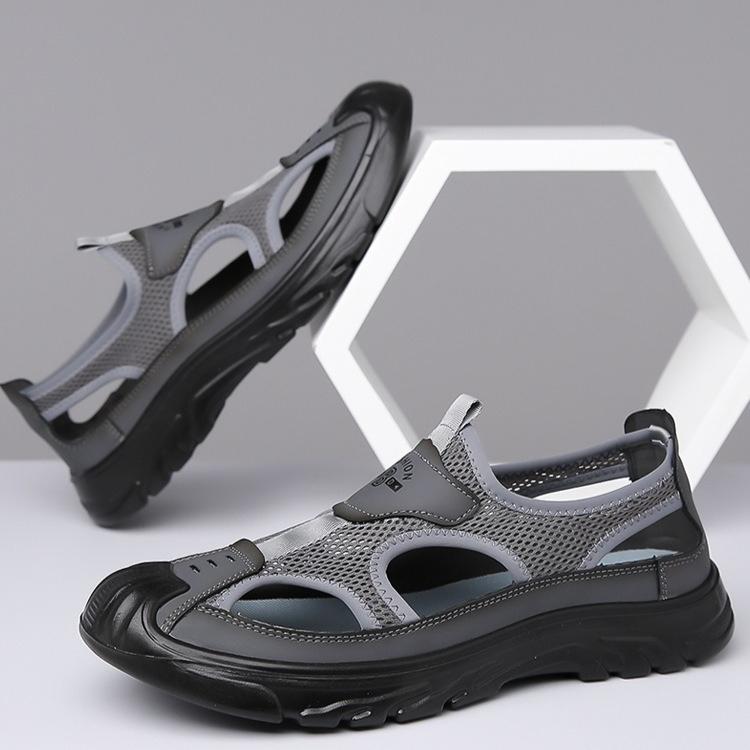 Fashion 2025Men's Sandals Summer Breathable Hollow Out Shoes Outdoor Comfort Sport Sandals for Men Non-slip Beach Shoes Wading Sandalias