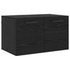 Wall Mounted Cabinet Black Oak Effect 60 X 36.5 X 35 Cm