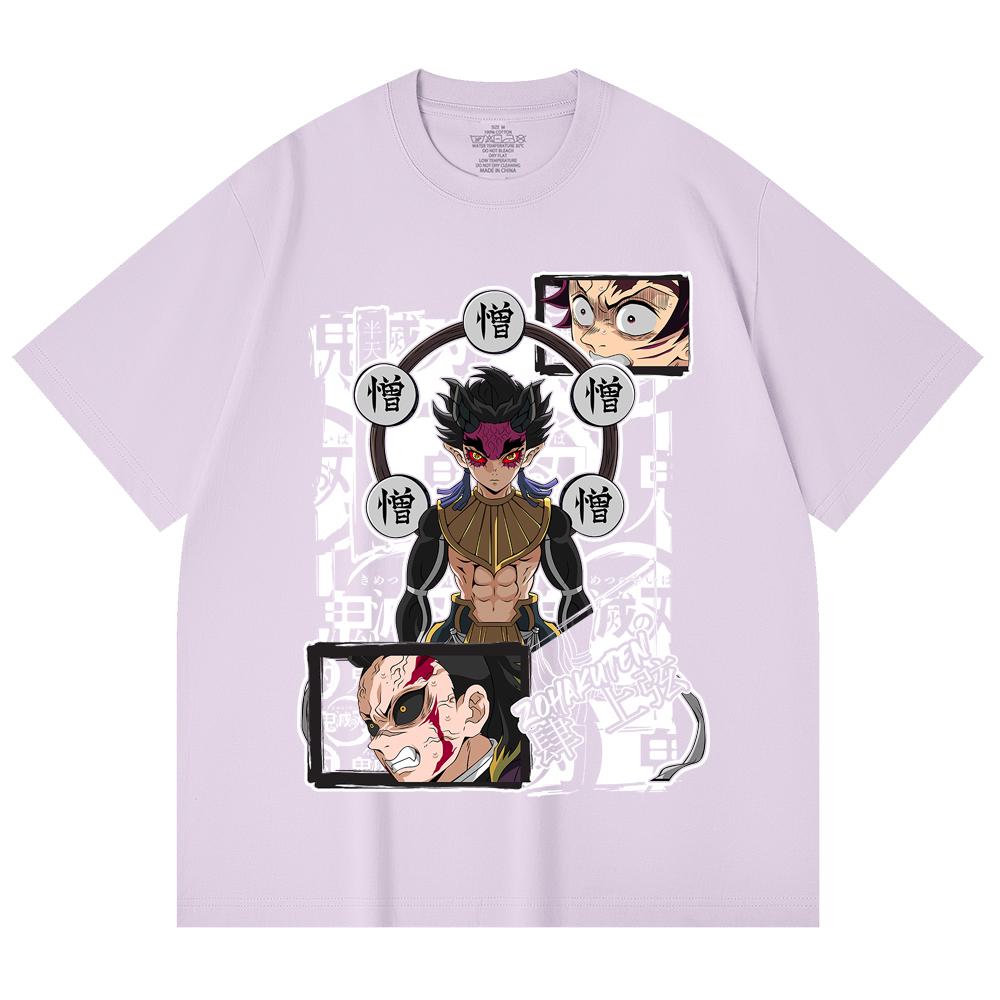 230 Gsm 100% Cotton Demon Slayer V106 Zohakuten Print Unisex Heavy Cotton T Shirt