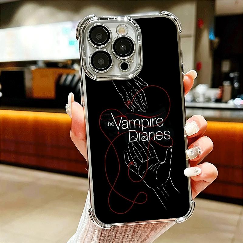 The Vampire Diaries Soft Phone Case For iPhone 15 16 17 Air 14 Pro Max 16E Plus 13 12 Mini Plating Anti-Fall Fundas