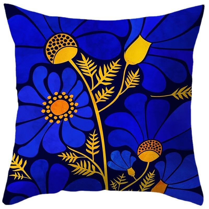 Car Pillow, Living Room Sofa Lumbar Back Pillow, Plant Flower Leaf Flower Pillow Cover Pillow