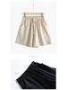 Damen-Shorts aus Baumwoll-Leinen-Mischgewebe mit weitem Bein: Trendige, lässige Bermudas für Frühling/Sommer – für Sport oder Zuhause.