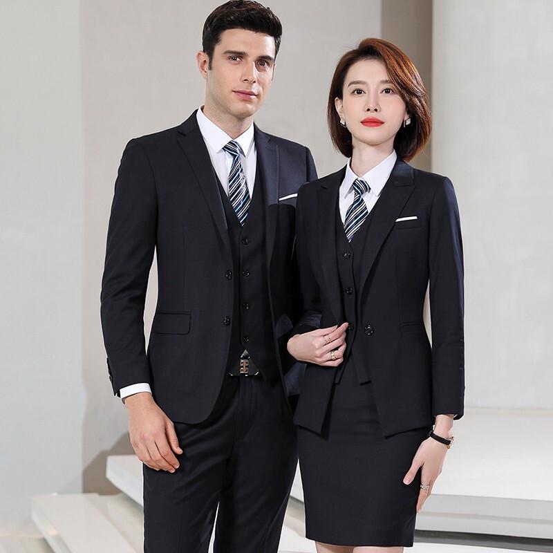 Teluoman Unisex Slim Fit Professional Suit Set