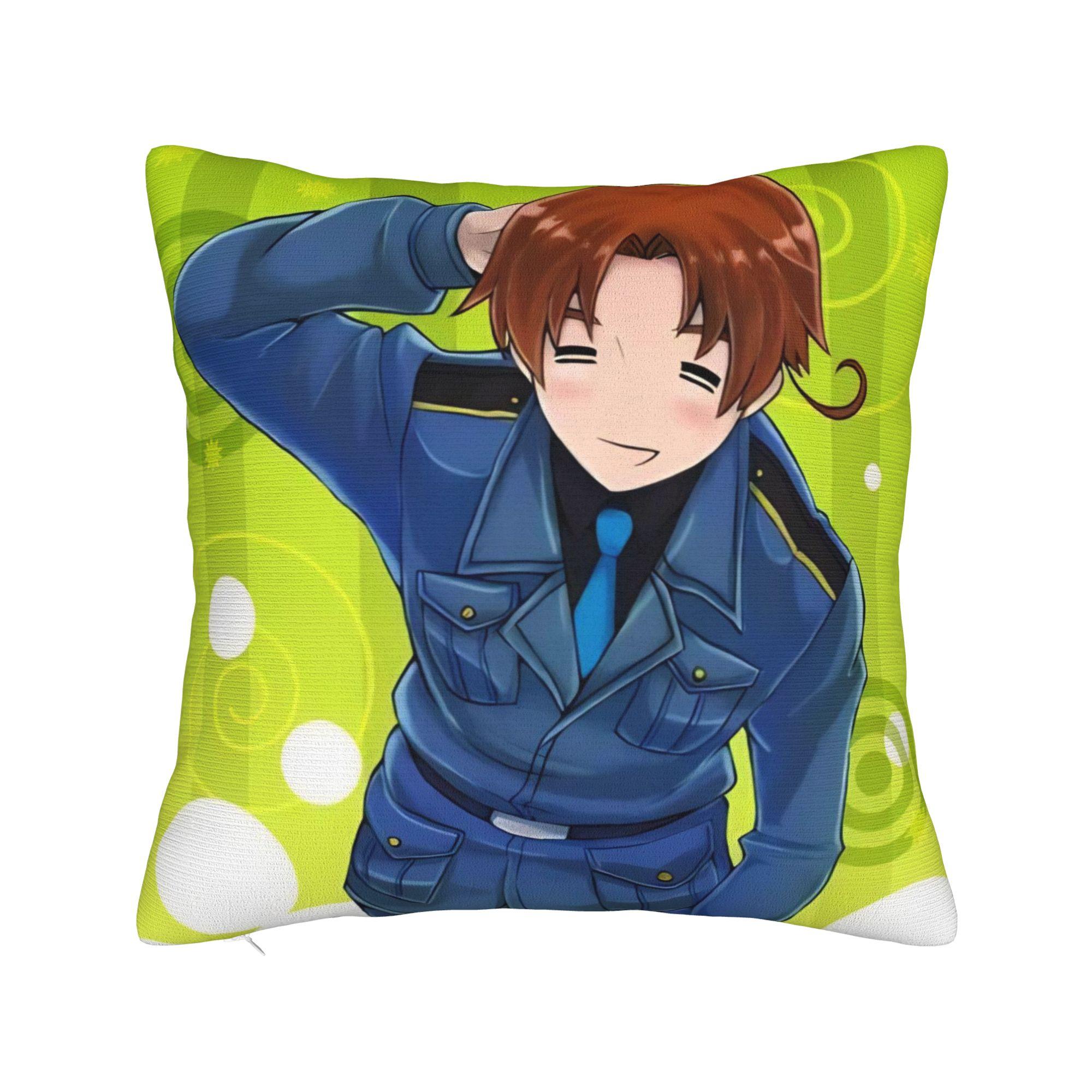 Хеталия Державы Оси Аниме Наволочка Мерч Печать Чехол на Подушку Декор Чехол для Подушки Дом Разные Размеры 16x16Inch