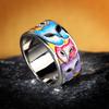 Exquisite Handmade Enamel  Women's Suit Fashion Gradient Color Fox  3 Piece Set Ring Necklace Stud Earrings
