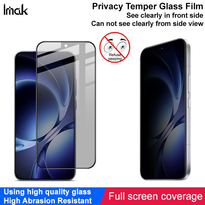 For Redmi K80 Ultra 5G Glass IMAK 3D Curved Privacy Tempered Glass Full Screen Coverage Film