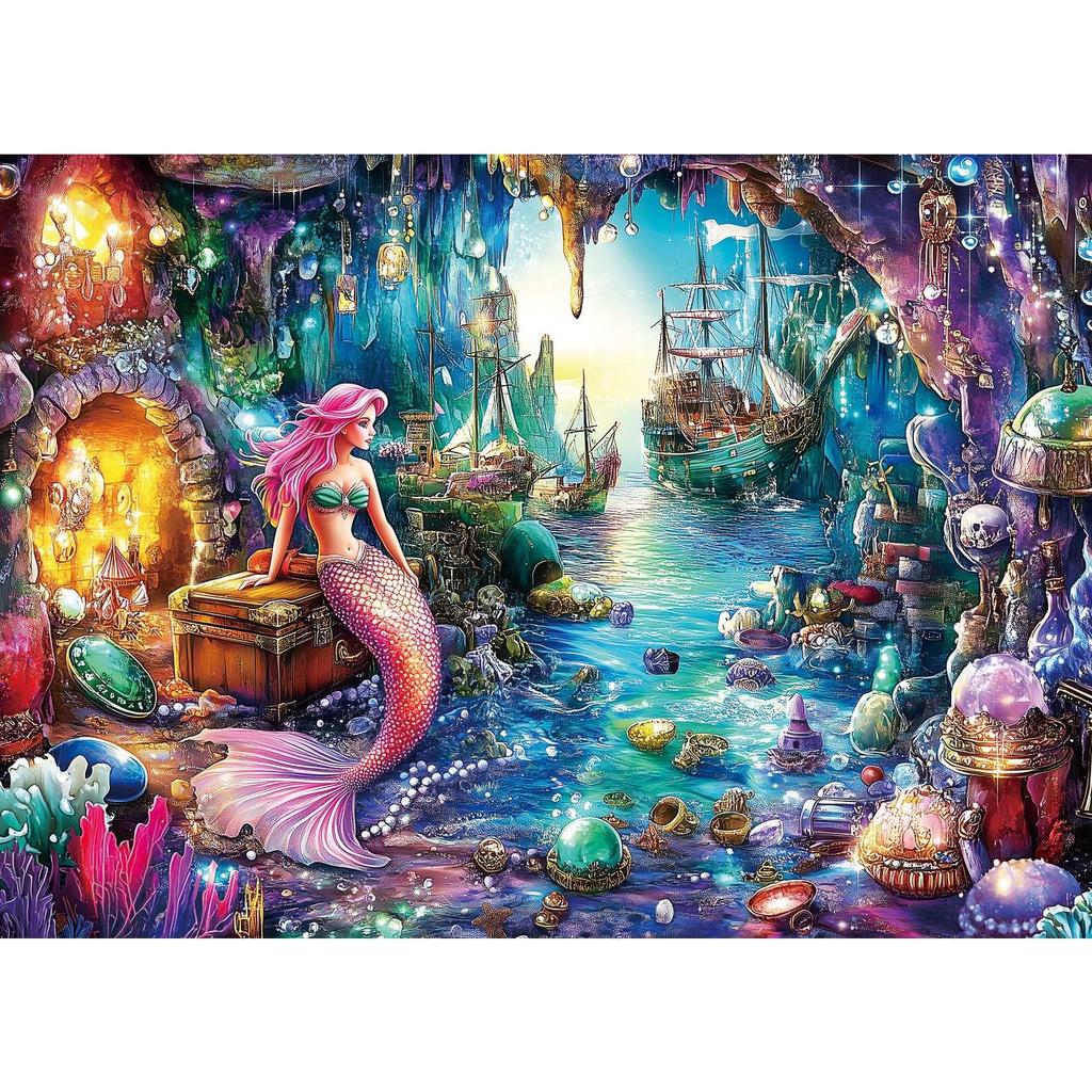 150/300/500/1000 Pieces Puzzle for Adults Sea Siren Mermaid Jigsaw Puzzle Difficult Challenging Puzzles for Birthday Gift