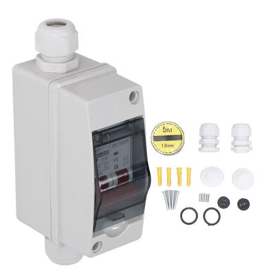 DC Circuit Breaker IP65 Waterproof DC Disconnect Switch for Solar PV System 2P 1000V 16A