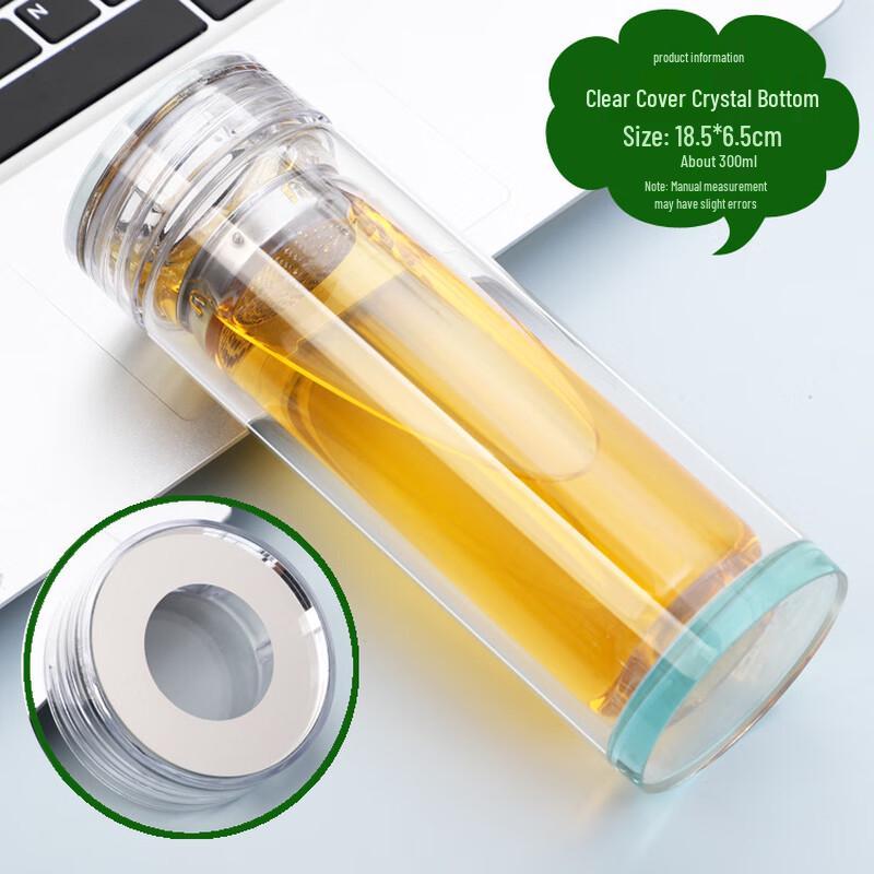 Heat-Insulated Double Wall Glass Mug Set 300ml