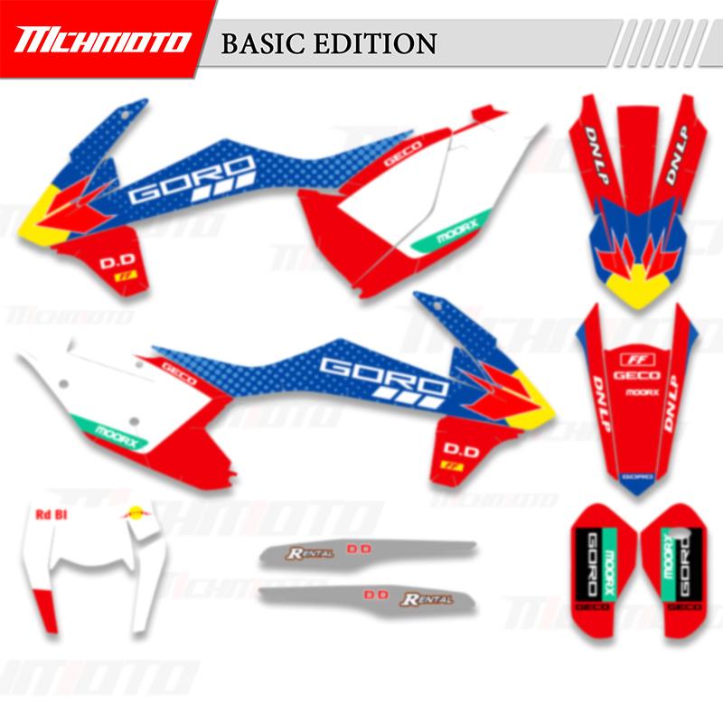 MCHMFG for KTM 125 250 300 350 450 SX SXF 2016-2018 EXC XCW 2017- Full Set Graphics Backgrounds Sticker Number Name
