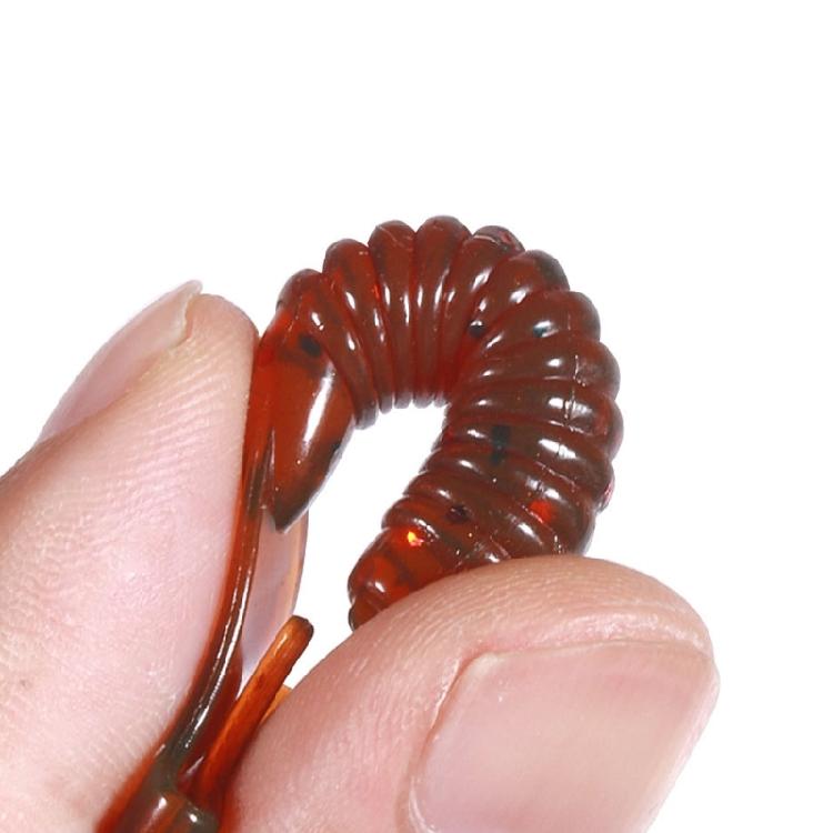 10pcs Fishing Lures 5.5cm 2.1g Swimbait Curl Tail Worms Grub Lures Soft Baits Baits Fishing Accessories