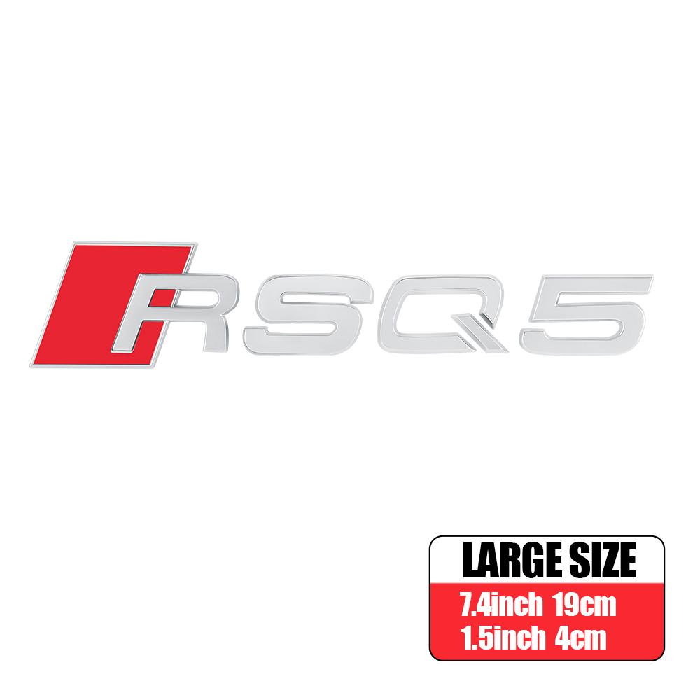 3D ABS Auto Body Rear Trunk Decoration Sticker Car Styling Emblem Decal Refit Accessories For Audi RS RSQ3 RSQ5 RSQ7 SQ3 SQ5 SQ7