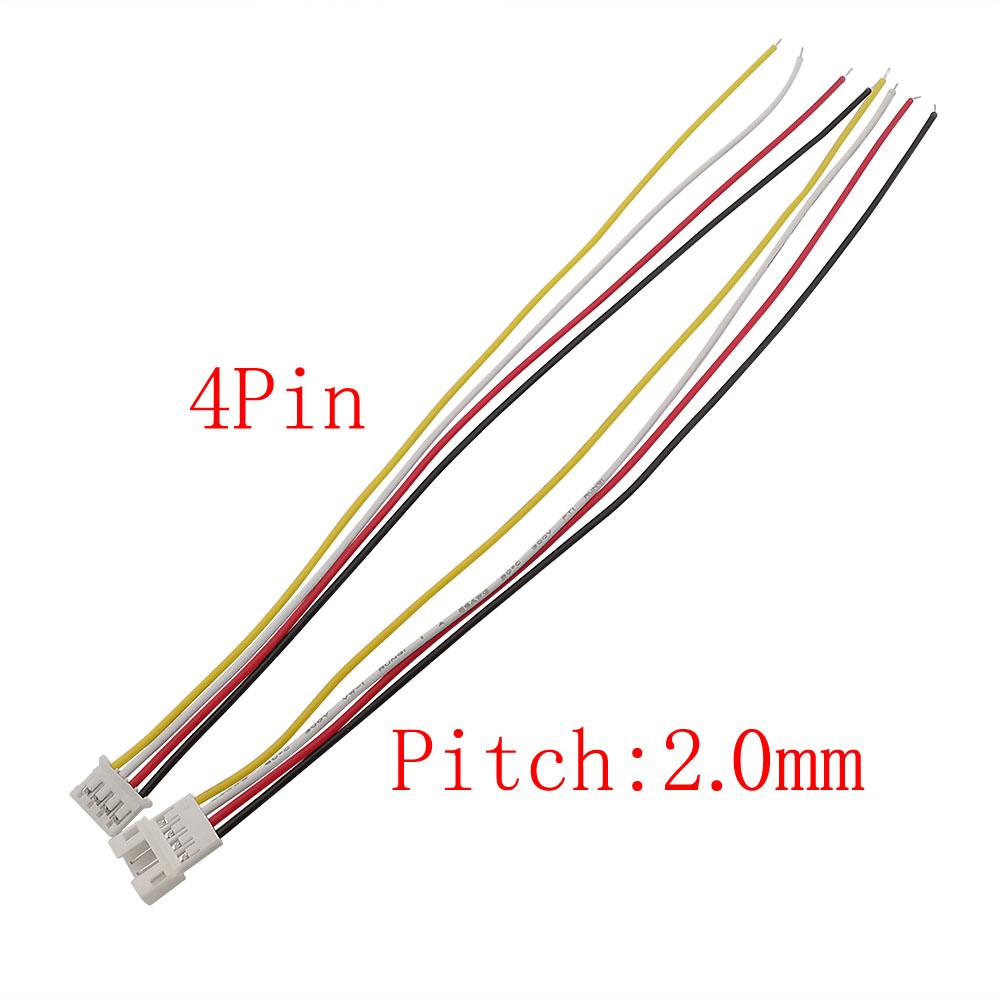 PH 2.0 Mm Pitch 4 Pin Micro Male Plug Female Jack Terminals Wire 20CM 26AWG Cable Aerial Docking Plug Socket Wire Connector