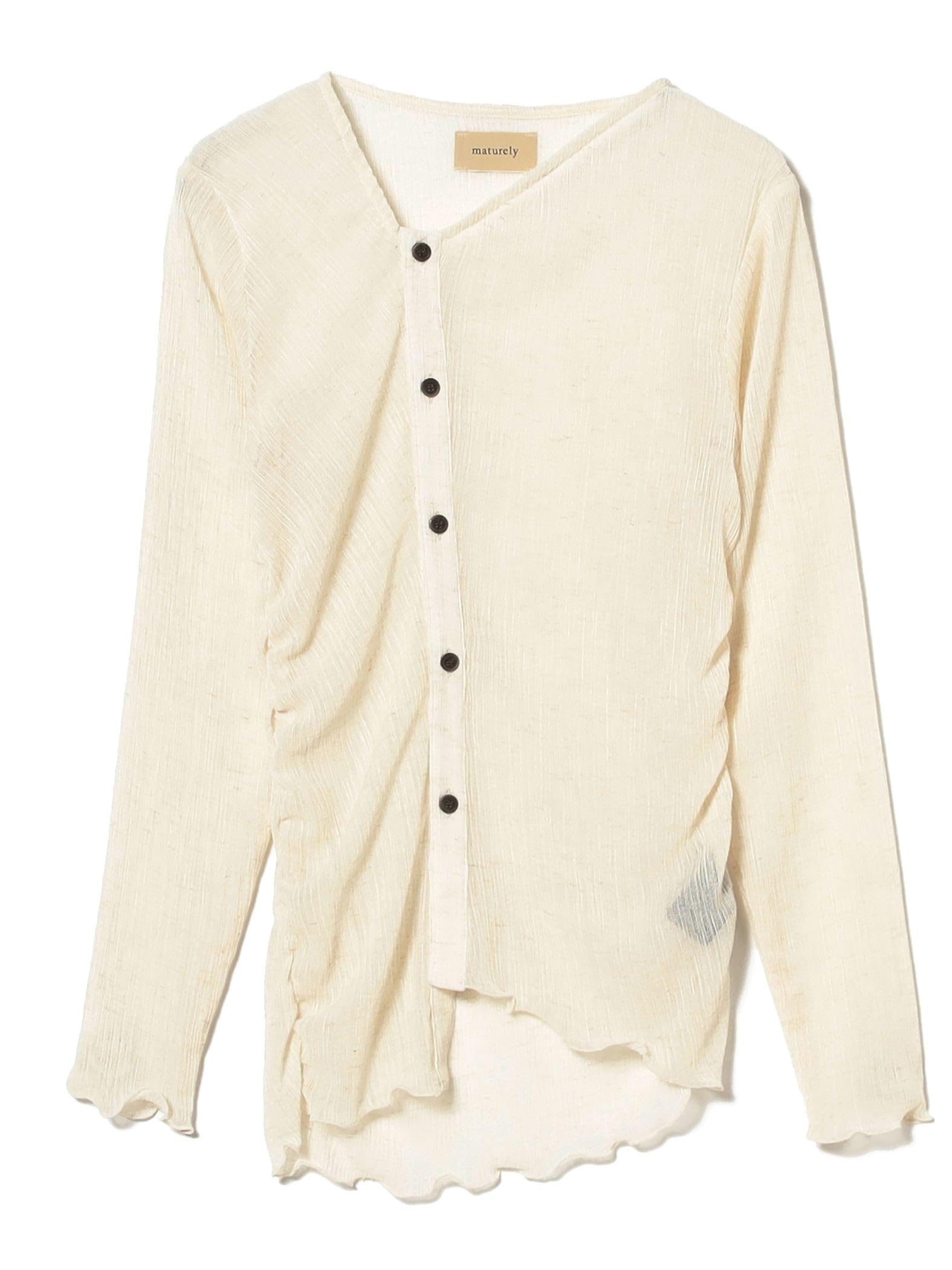 

Beams Boy Women s Maturely Sheer Shirred Tee, Size 13140495101, OFF_WHT