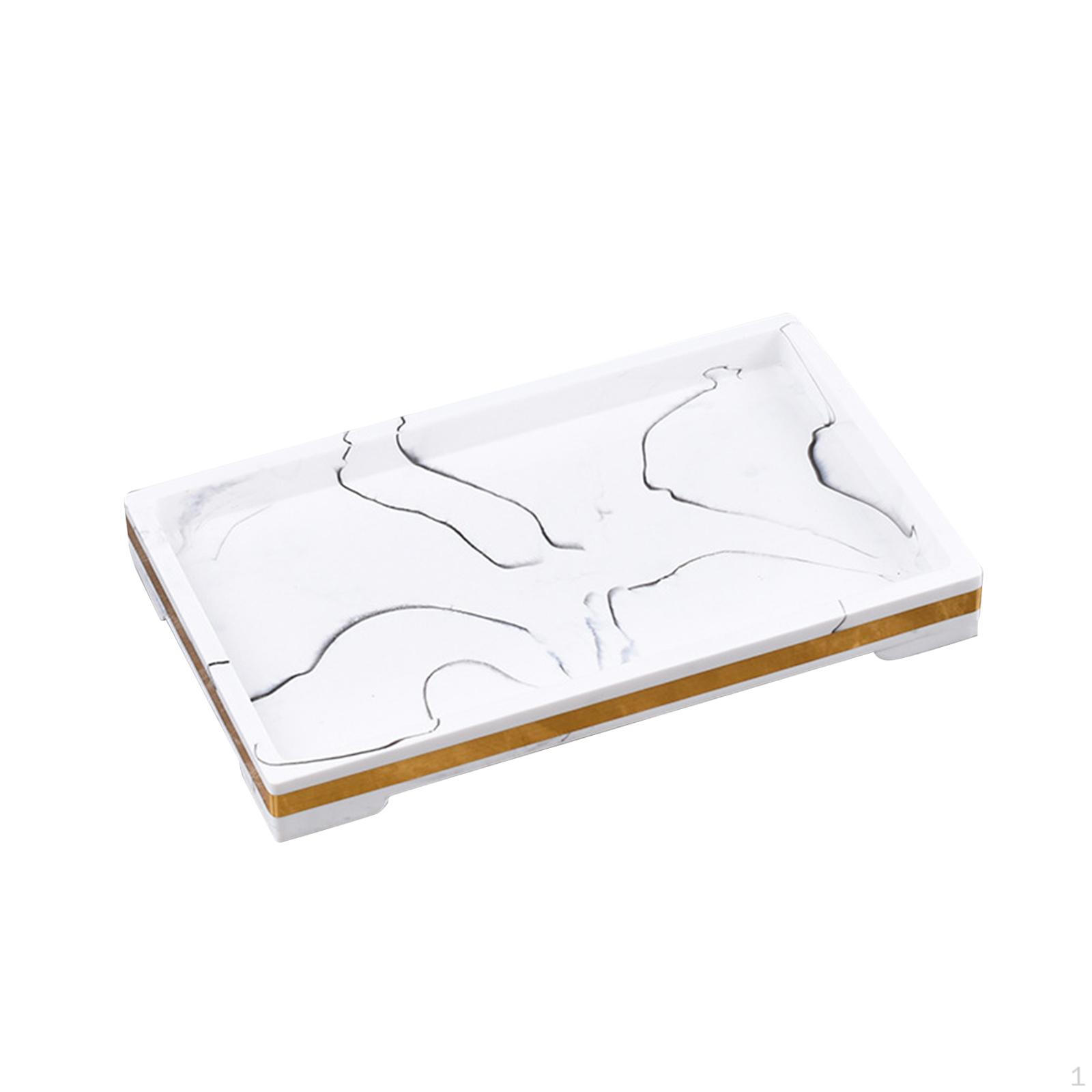 Elegant Marble Vanity Tray for Bathroom And Dresser Organization