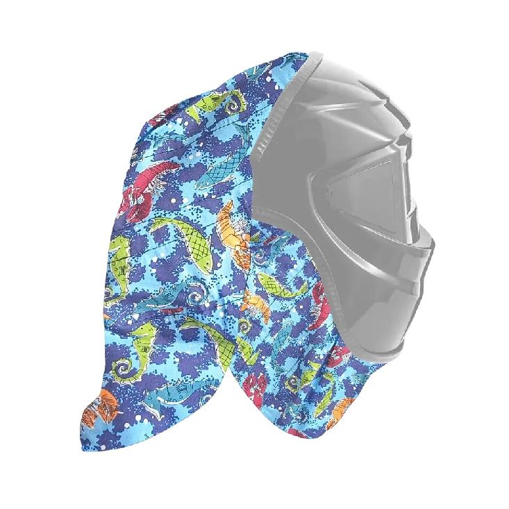 1 Sets of Welded Helmet Covers and Helmet Bib Sets, with Welded Accessories Featuring a Press Fit Seal To Protect the Neck, Suit