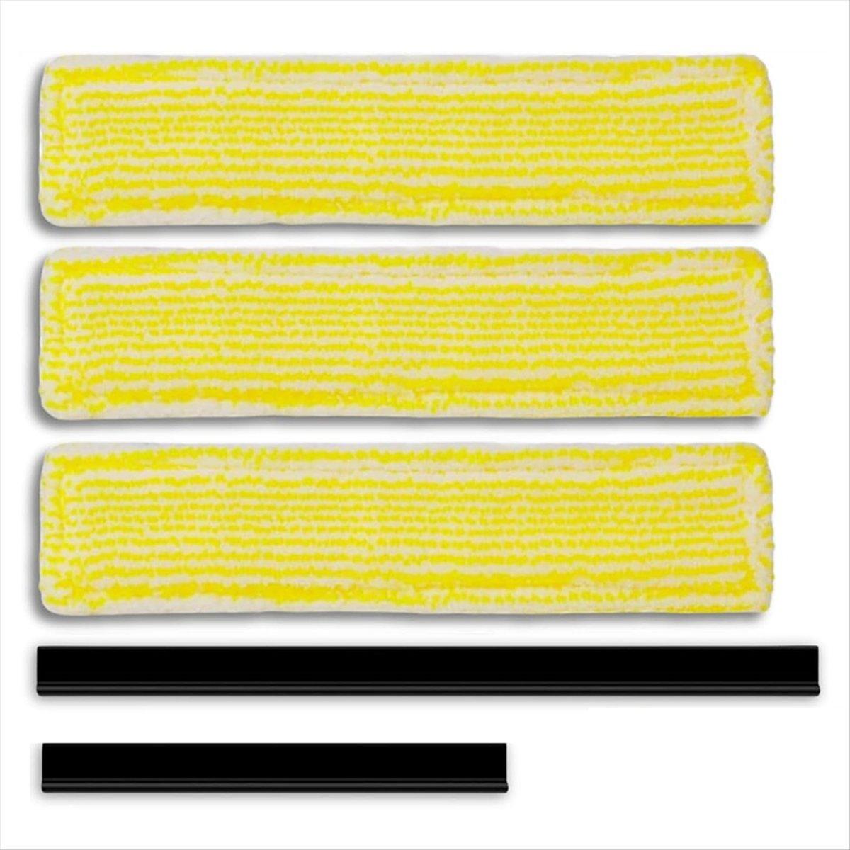 2025+ Replacement Parts for Window Vacuum, 3 Pieces Accessories Microfibre Mop Covers and 2 Pieces Rubber Lip Puller China Mainland