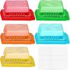 File Folder Tabs, Paxcoo 50 Sets Hanging File Folder Tabs and Erts, Plastic Tabs for Hanging Folders, Multicolor