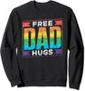 Free Dad Hugs Gay Rainbow Pride LGBTQ Proud Unisex Crewneck Sweatshirt