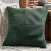 2pcs Bohemian Style Corduroy Striped Pillowcases 18x18 Inch Stripes for Sofa, Bedroom, Living Room - Fall Home Decor, Decorative Pillowcases