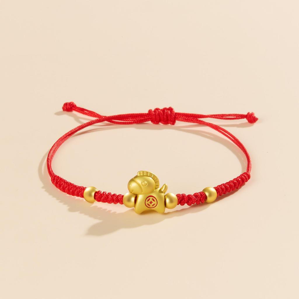 2026 Zodiac Year of the Horse Red Bracelet: Handmade Ben Ming Nian Woven Rope for Good Fortune