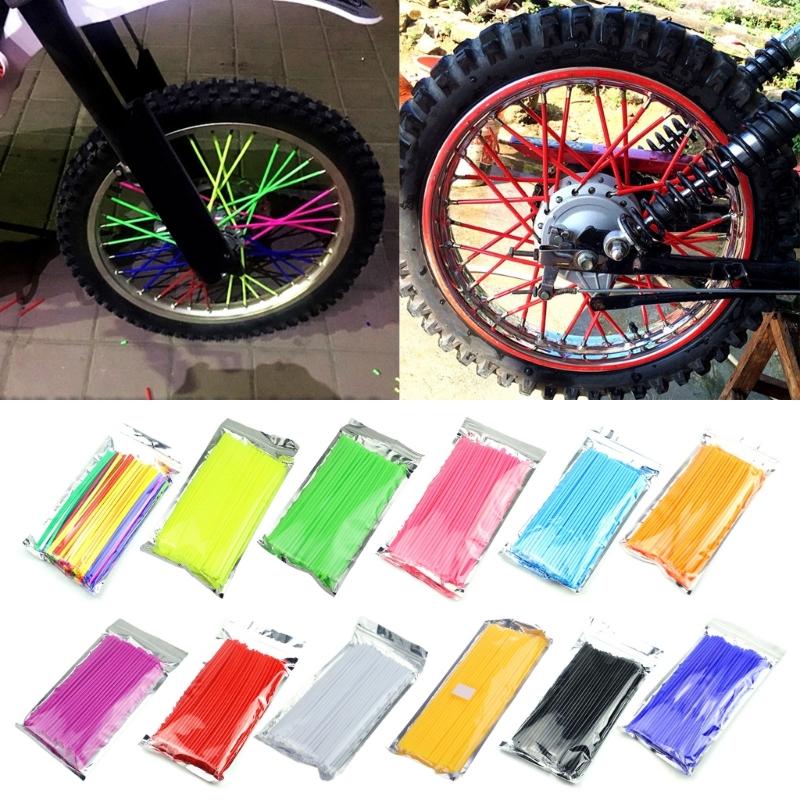 Universals Dirt Bikes Motocross Front Rear Wheel Spokes Cover 24cm Tube Decorations