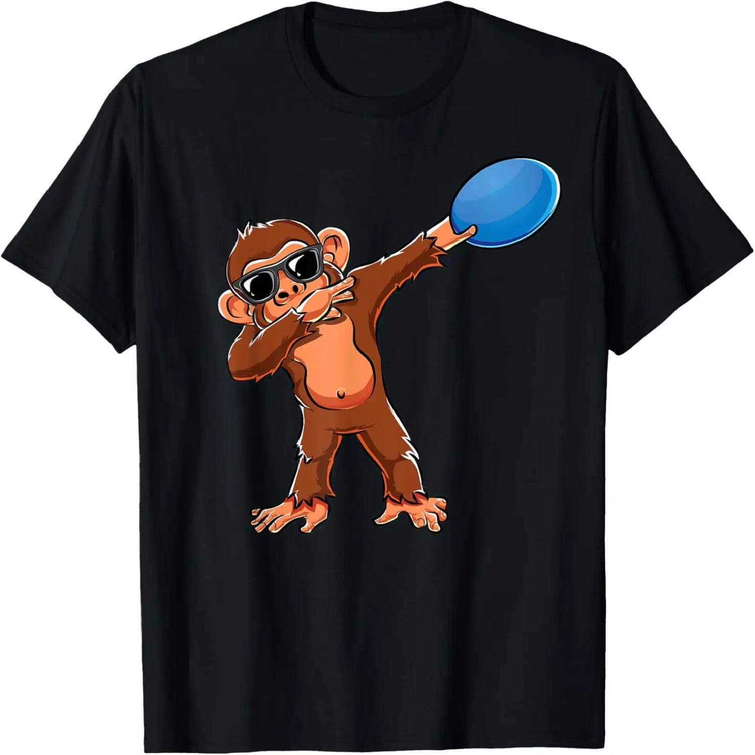 Cute Dabbing Monkey Lovers Dab Boys Girls Disc Golf Gift T-Shirt S