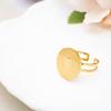 Vintage Hollow Round Head Portrait Pattern Stainless Steel Rings Adjustable Finger Rings Women and Men Waterproof Jewelry Gifts
