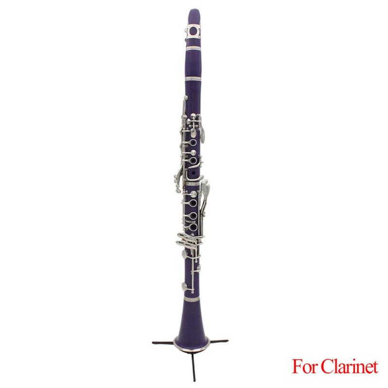 Foldable Clarinet Saxophone Tripod Clarinet Stand Portable Holder for Wind Instrument